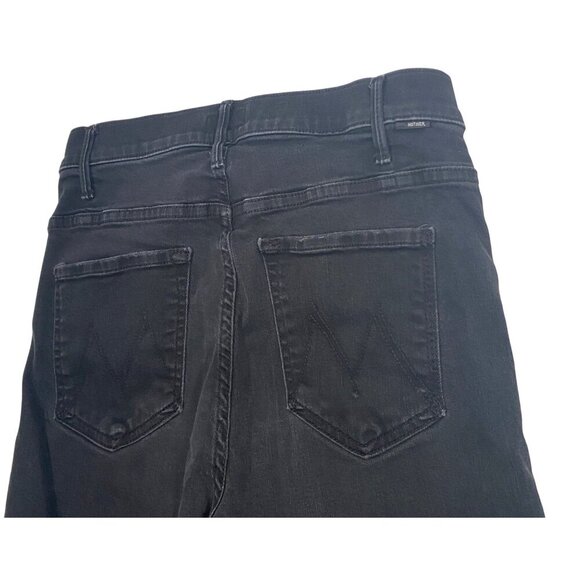 Mother The Hustler Ankle Fray Jeans in Not Guilty washed black women’s 27 - Picture 6 of 16